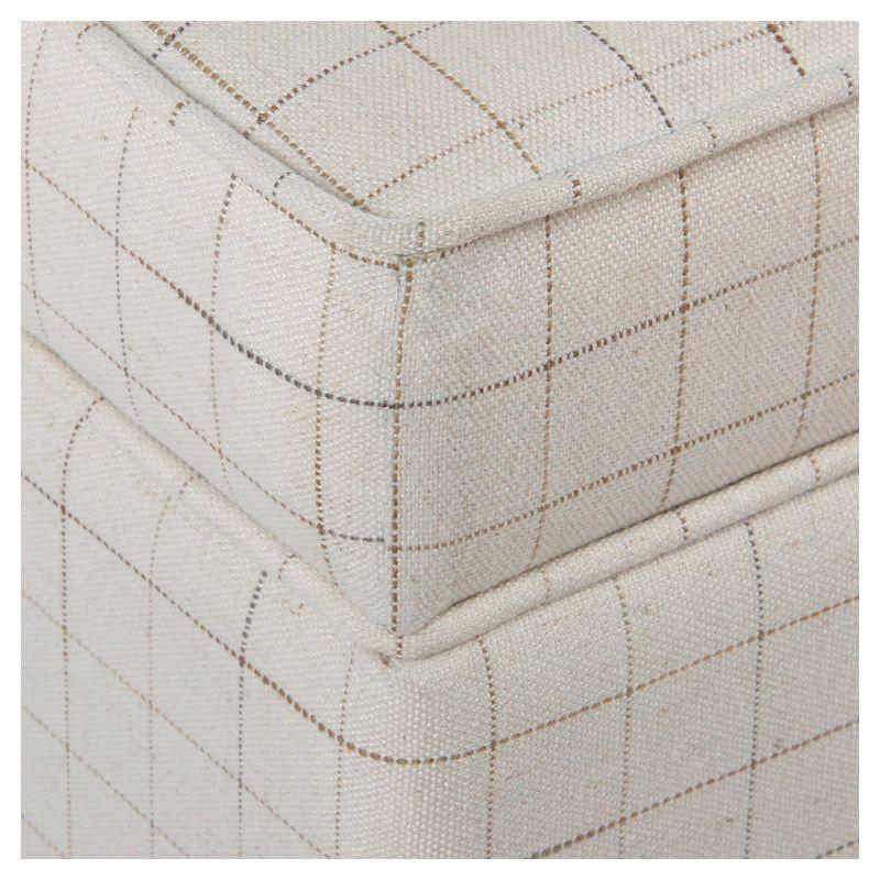 Cole Classics Square Storage Ottoman with Lift Off Top Natural - HomePop: Bedroom Bench, Footrest