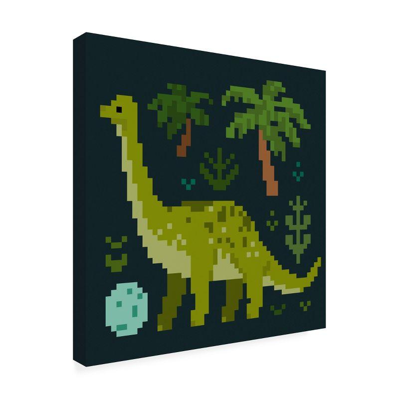 Victoria Barnes  Pixel Dinos IV Canvas Art