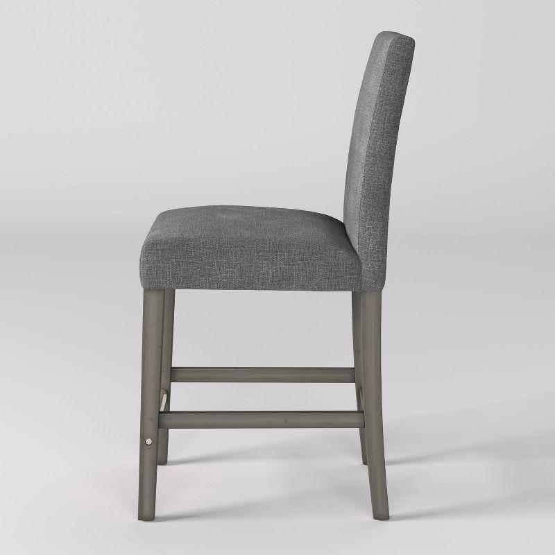 Laura Wooden Counter Height Barstool Gray - CorLiving