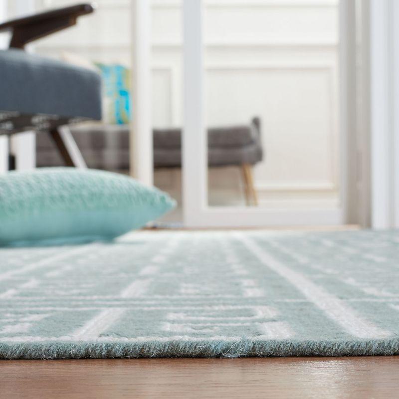 Dhurries DHU626 Hand Woven Area Rug - Blue/Ivory - 3'x5' - Safavieh.