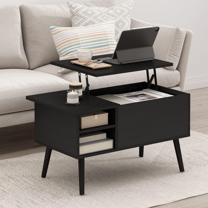 Americano Rectangular Wood Lift-Top Coffee Table with Storage