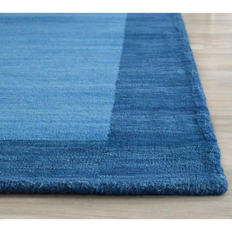 Himalaya Hand-Knotted Blue Wool Area Rug