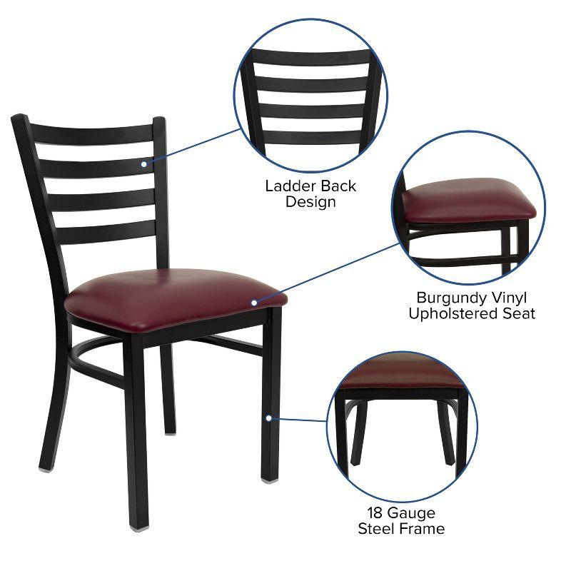 Flash Furniture Kendall Ladder Back Metal Restaurant Chair