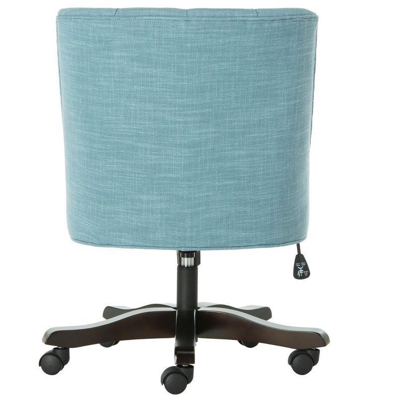 Soho Tufted Swivel Desk Chair - Light Blue - Safavieh