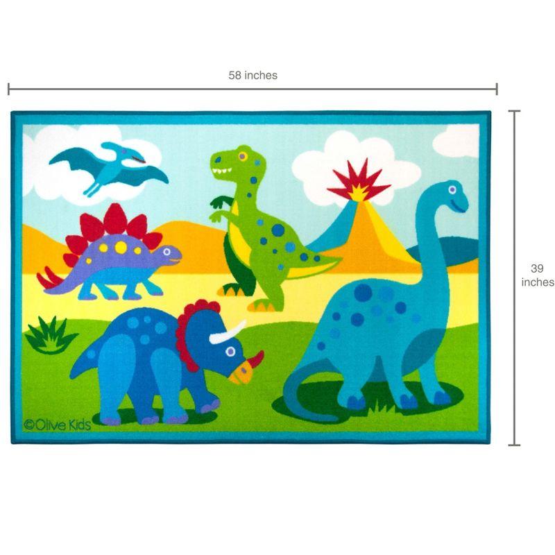 Olive Kids Dinosaur Land Rug