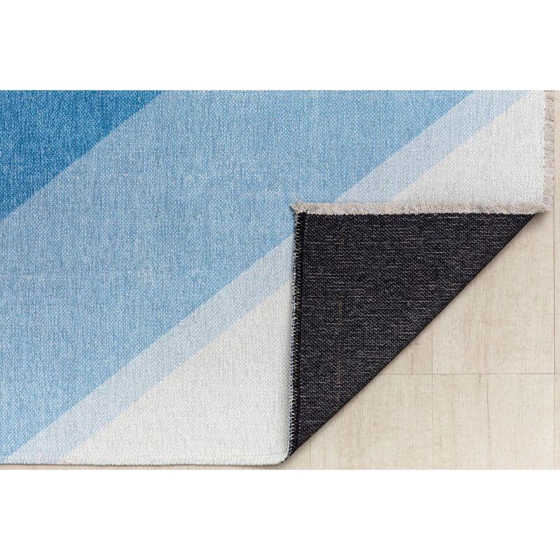 Maisie Modern True Blue Geometric 8' x 10' Area Rug