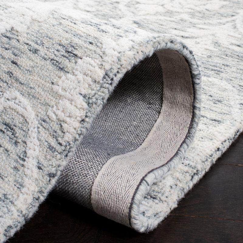 Metro MET996 Hand Tufted Indoor Area Rug - Dark Grey/Ivory - 6'x6' - Safavieh