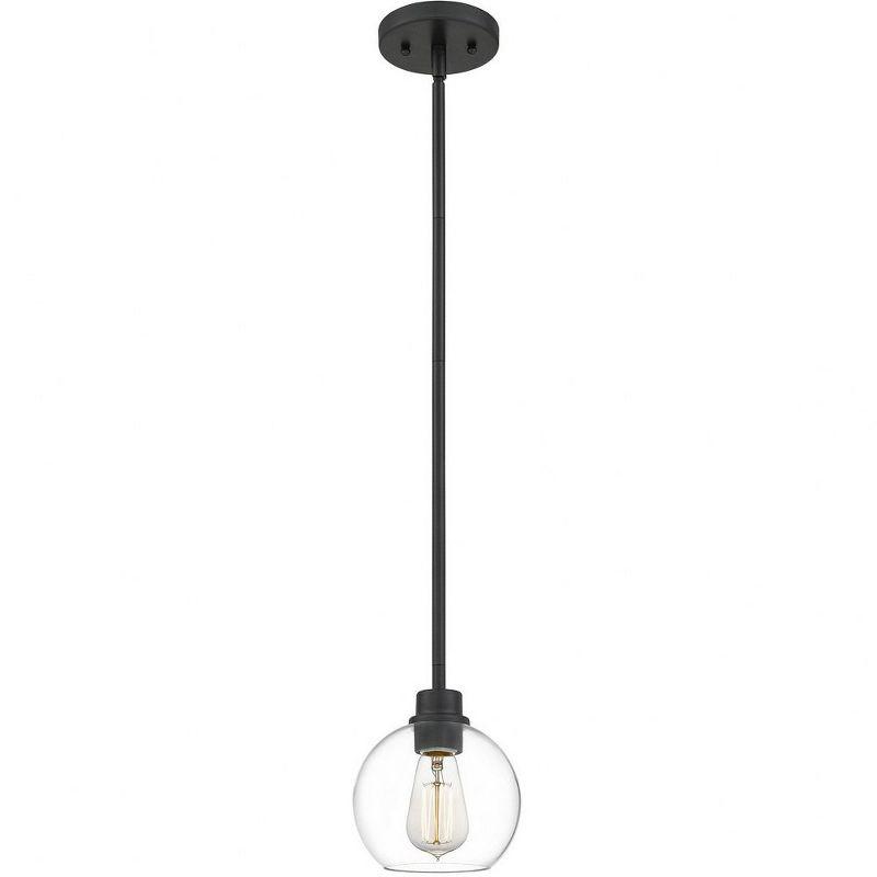 Matte Black Mini Globe Glass Pendant Light