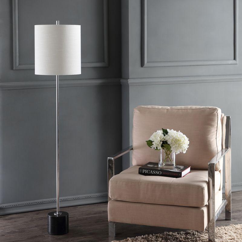 JONATHAN Y Levitt Marble/Metal LED Floor Lamp