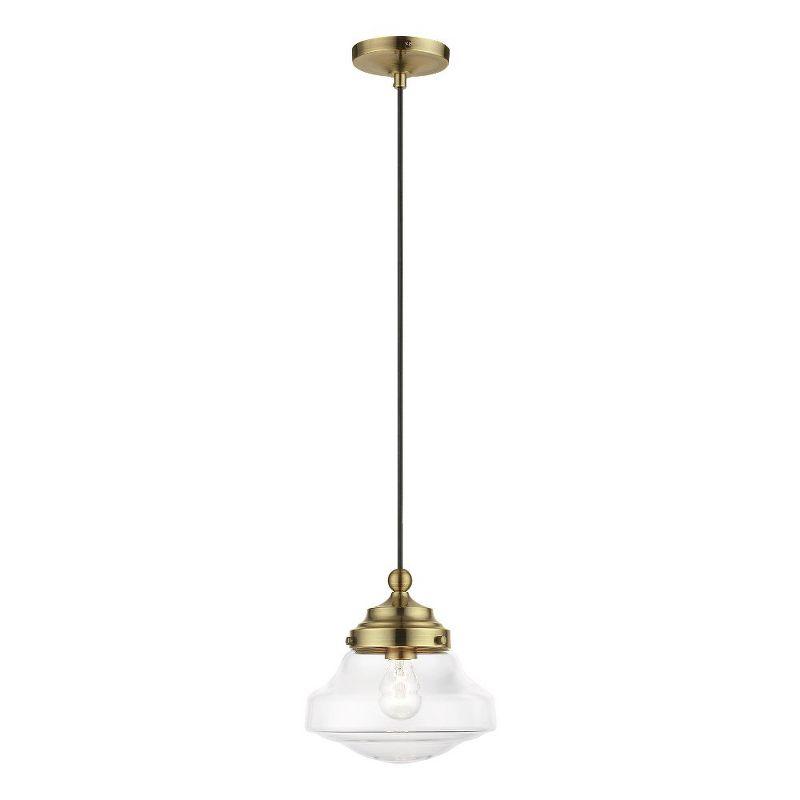 Livex Lighting Avondale 1 - Light Pendant in  Antique Brass