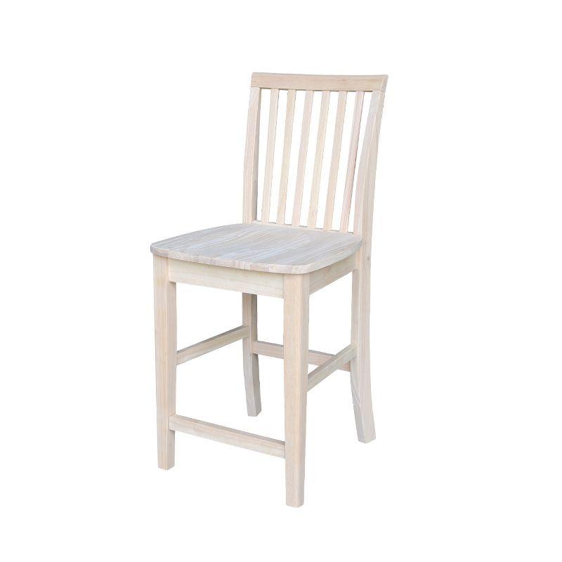 Adjustable Natural Parawood Mission 24" Counter Stool