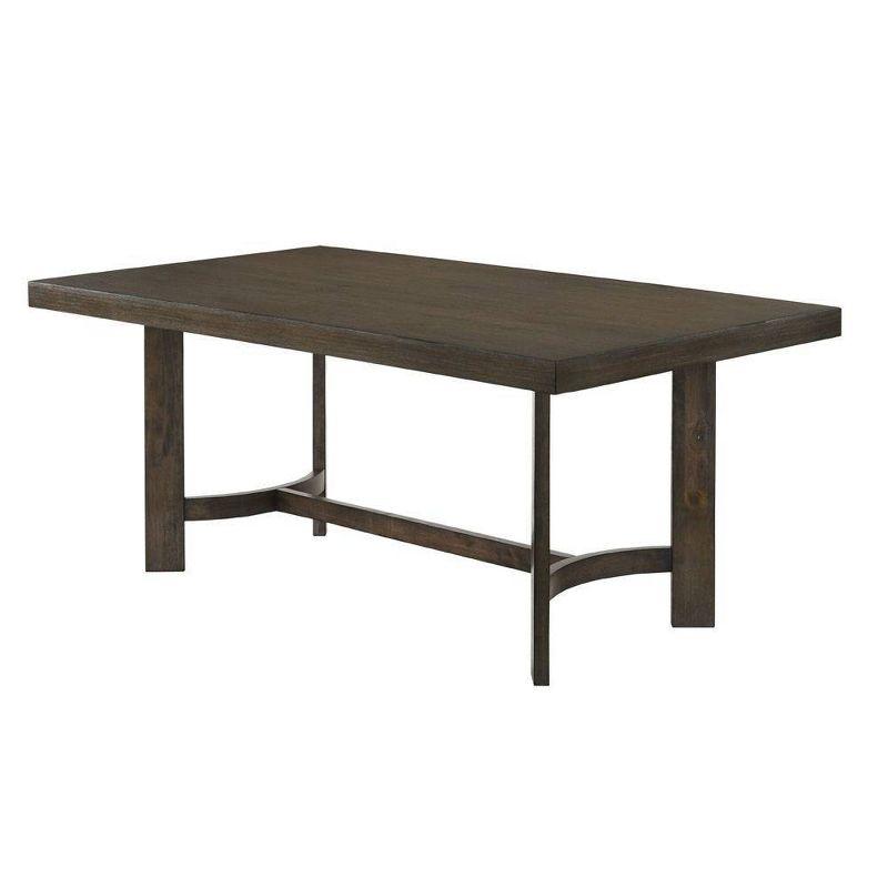 70" Farren Dining Table Espresso - Acme Furniture: Trestle Base, Seats 6, Wood Surface