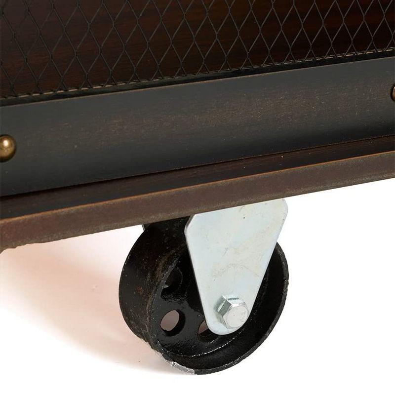 The Lakeside Collection Industrial-Style Rolling Buffet Carts - Black