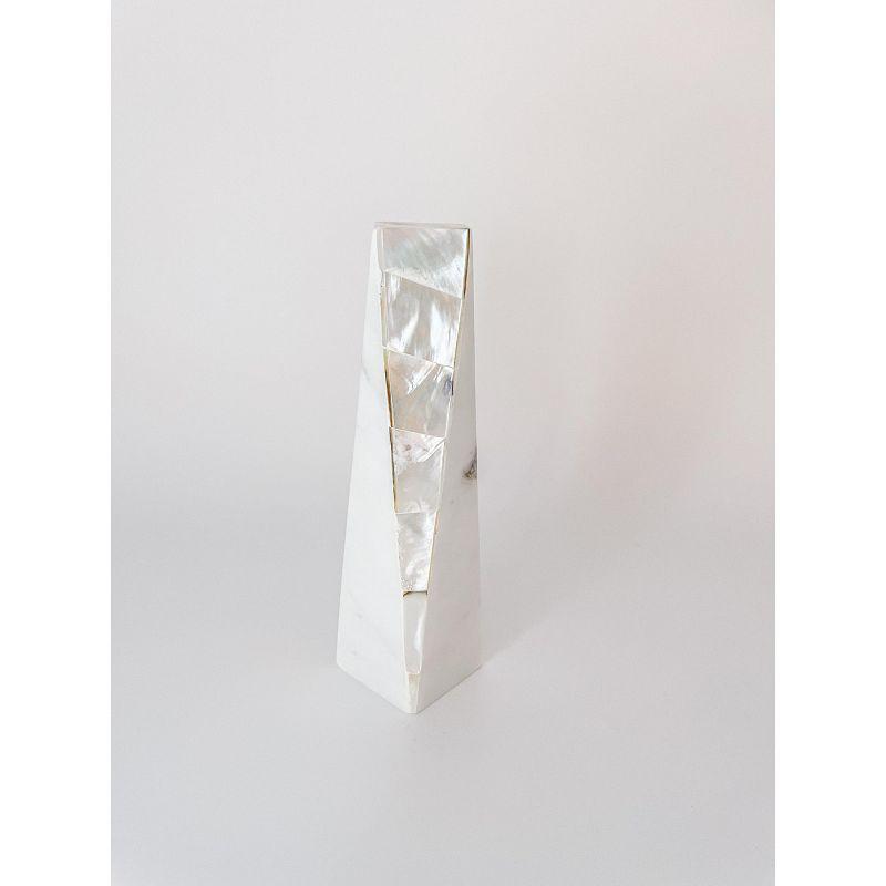 Mother Of Pearl Marble Marble Tabletop Candlestick