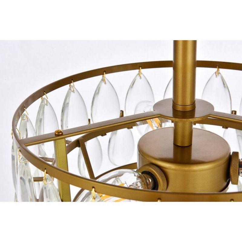 Elegant Lighting Mila 12 inch flush mount in brass