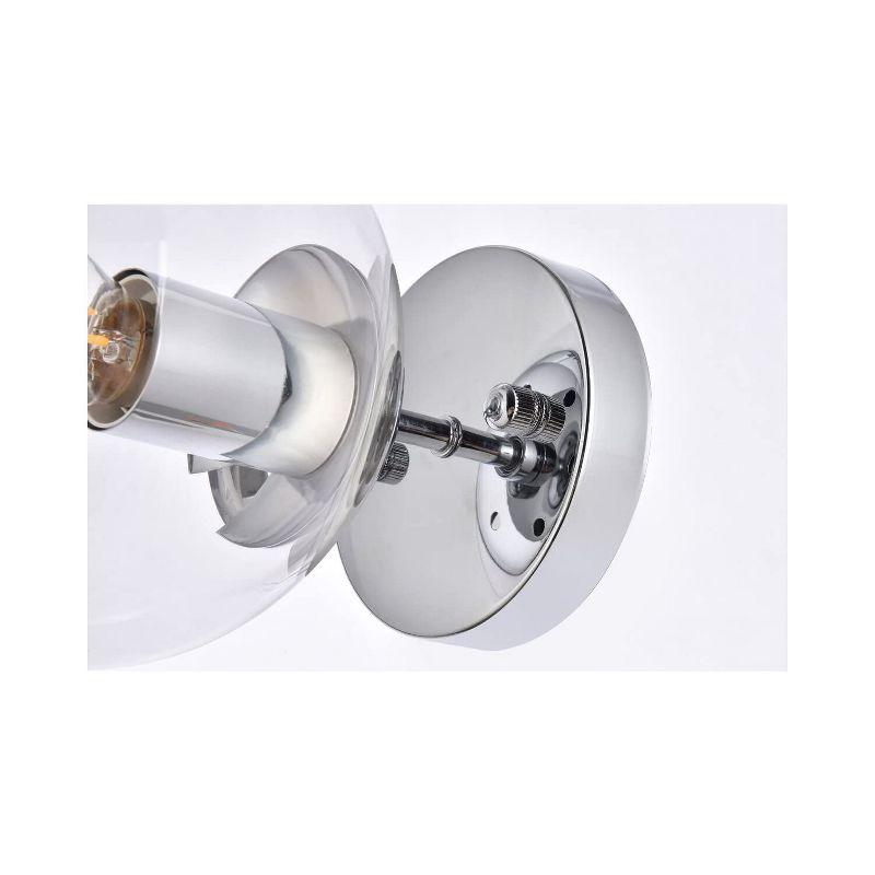 Elegant Lighting Mimi six inch dual flush mount and bath sconce in chrome with clear glass