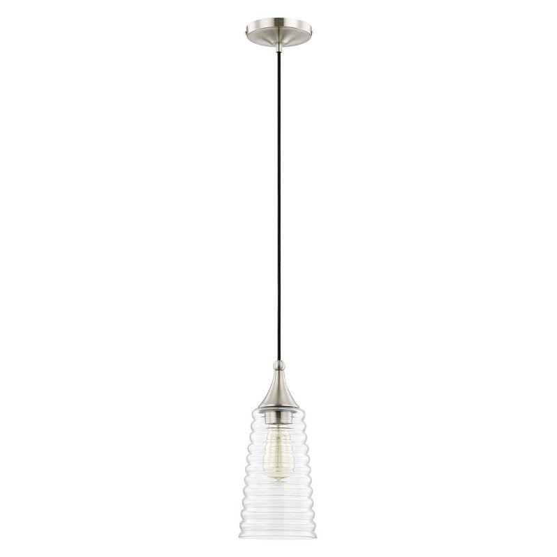 Livex Lighting Art Glass 1 - Light Pendant in  Brushed Nickel