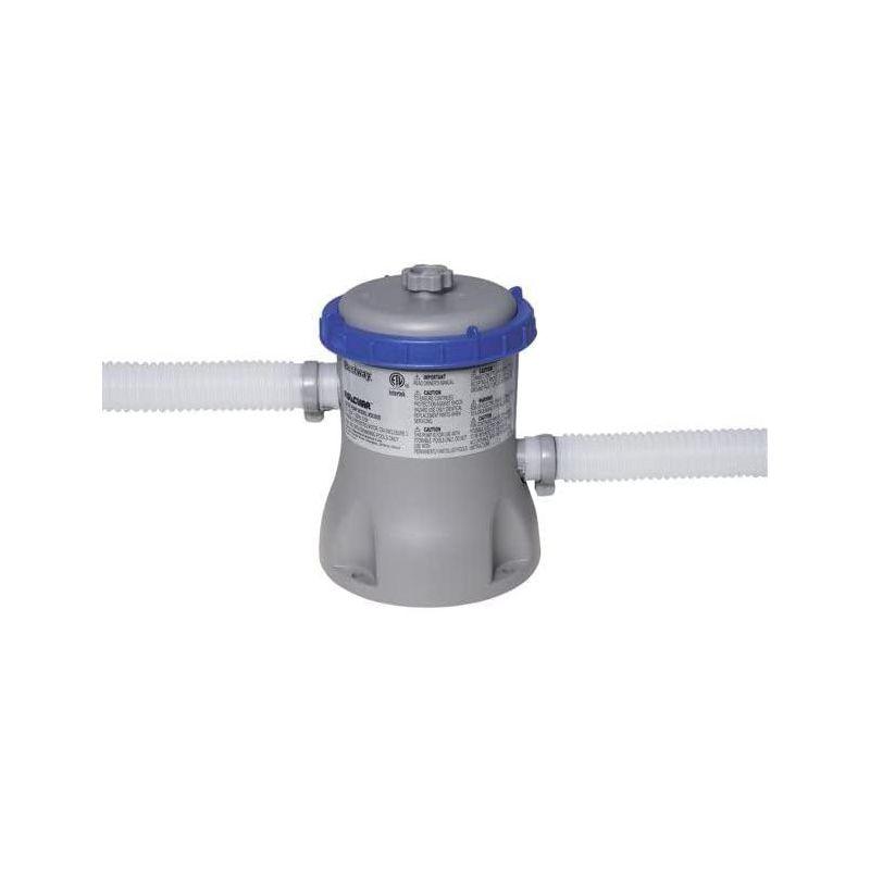 Bestway Fast Set PVC 15' Above Ground Round Inflatable Swimming Pool Set with 530 GPH Filter Pump