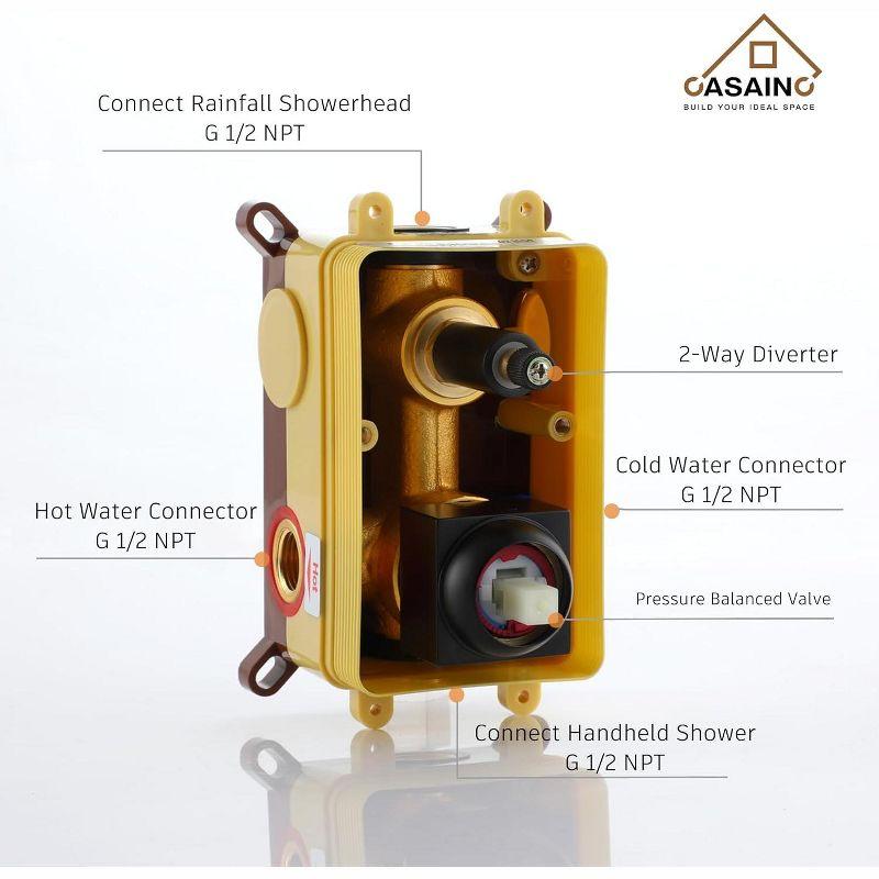 Pressure-Balanced (Temperature And Volume) All-In-One Kit with Rough in-Valve