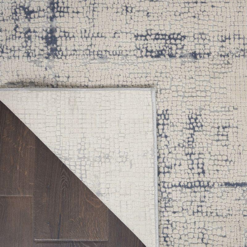 Nourison Rustic Textures Contemporary Indoor Area Rug Ivory/Blue 9'3" x 12'9"