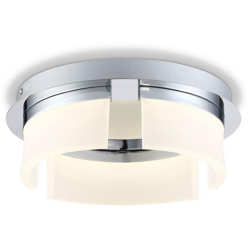 Bria Chrome and Opal Glass LED Flush Mount Light