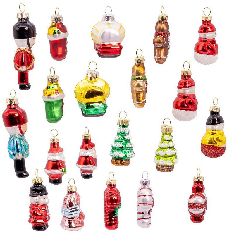 Kurt Adler Petite Treasures Miniature Glass Christmas Ornaments, 20-Piece Boxed Set