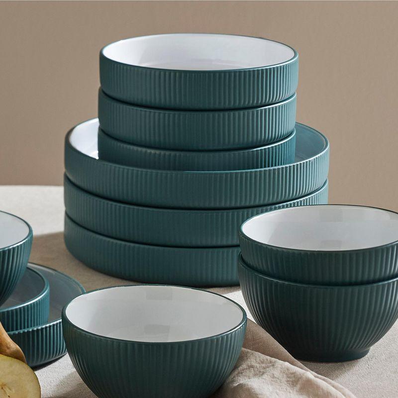 Christian Siriano Christian Siriano Larosso 24-Piece Dinnerware Set with Dinner Bowls and Pasta Bowls, Stoneware