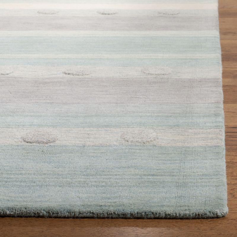 Hampton HTN231 Power Loomed Indoor/Outdoor Area Rug - Aqua/Ivory - 8'x10' - Safavieh.