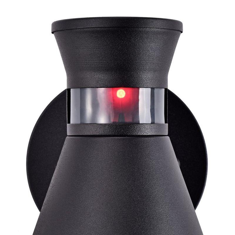 C Cattleya Motion Sensor Dusk to DawnOutdoor Wall Sconce with Black Finish