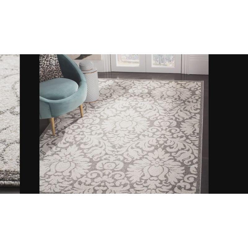 Amherst AMT427 Power Loomed Indoor Area Rug - Dark Grey/Beige - 9'x9' - Safavieh