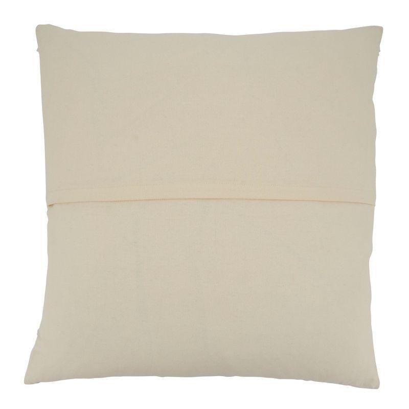 Natural Woven Stripe Cotton Throw Pillow Cover