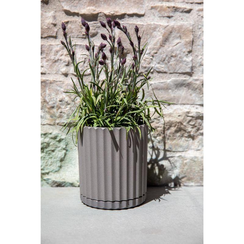 Veradek Mason Series Demi 6" Plastic-Stone Planter - Gray