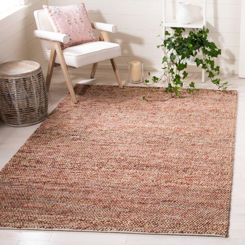 Bohemian BOH901 Hand Woven Indoor Area Rug - Natural/Pink - 5'x8' - Safavieh