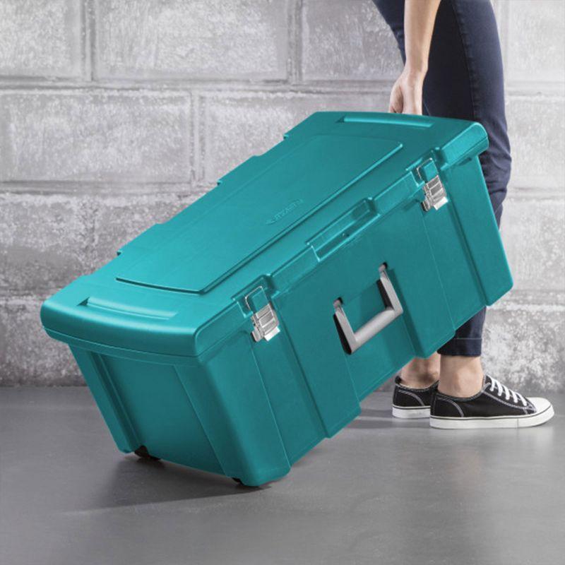 Sterilite Wheeled Footlocker, Plastic Utility Storage Container