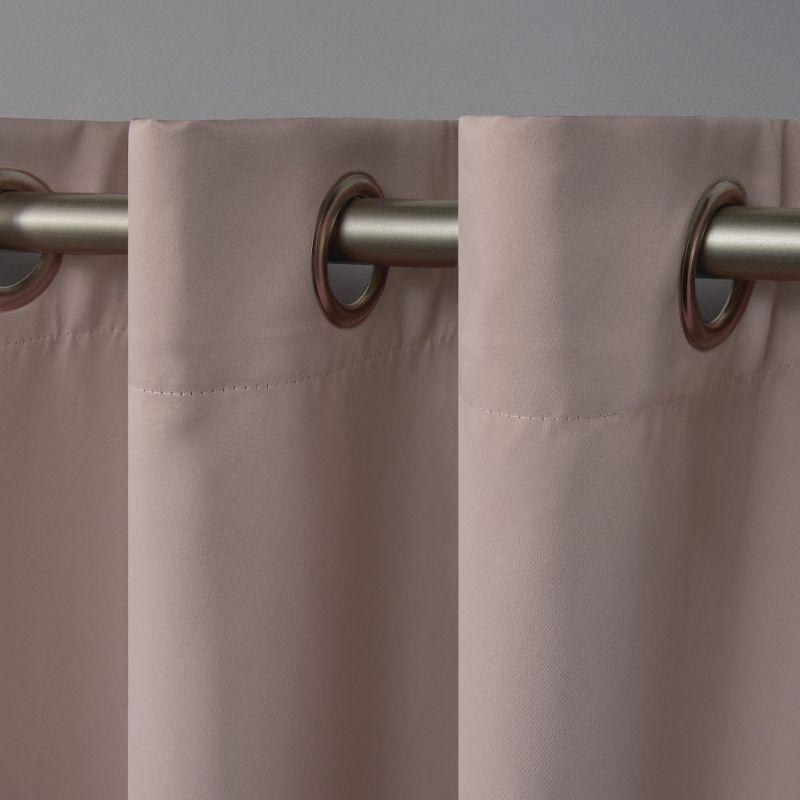 Set of 2 Academy Total Blackout Grommet Top Curtain Panel - Exclusive Home