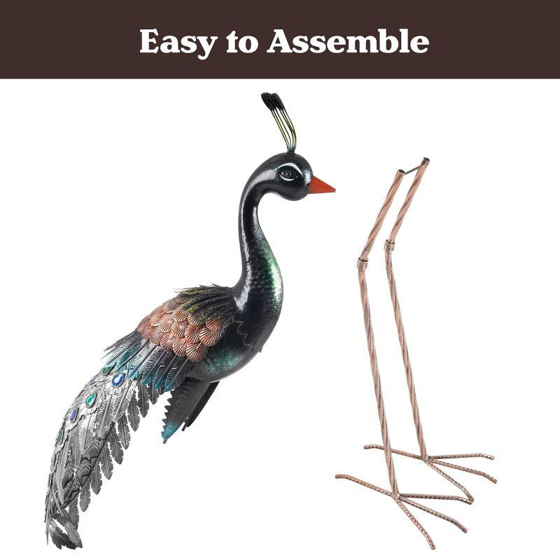 Pure Garden 37-inch Outdoor Peacock Garden Statue