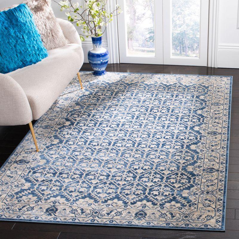 Brentwood BNT869 Power Loomed Area Rug - Navy/Light Grey - 6'x9' - Safavieh.
