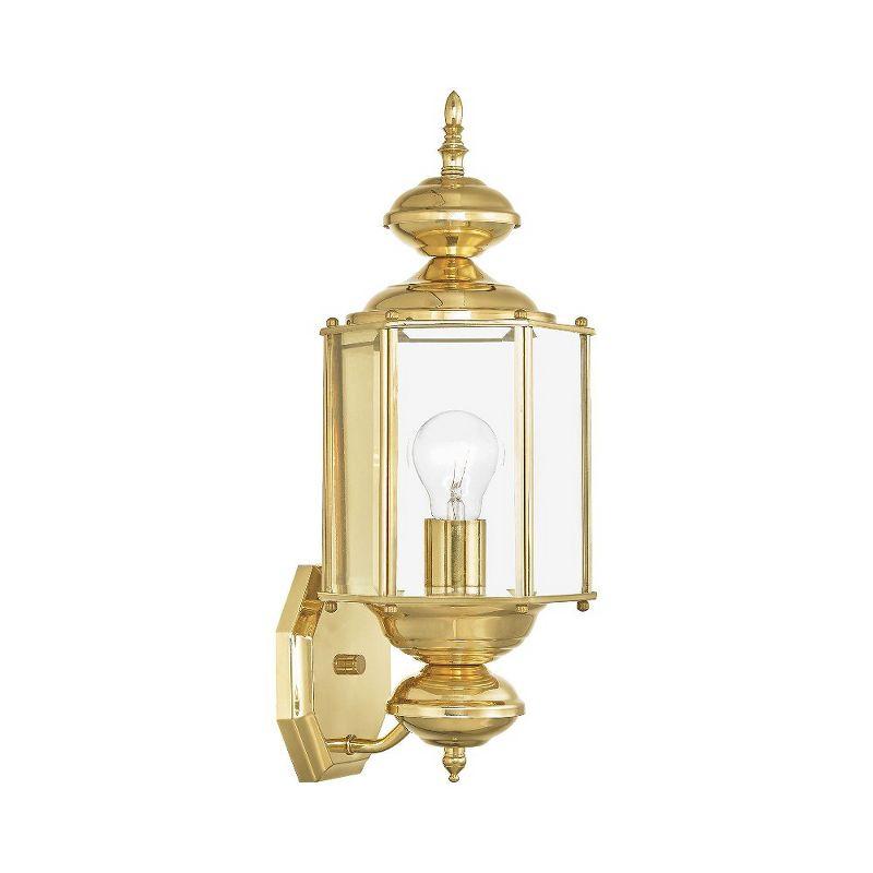 Livex Lighting Outdoor Basics 1 - Light Wall Light in  Polished Brass