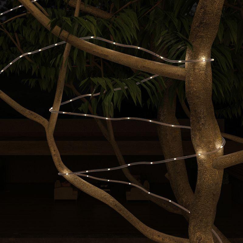 Warm White Solar-Powered LED Outdoor Rope Light