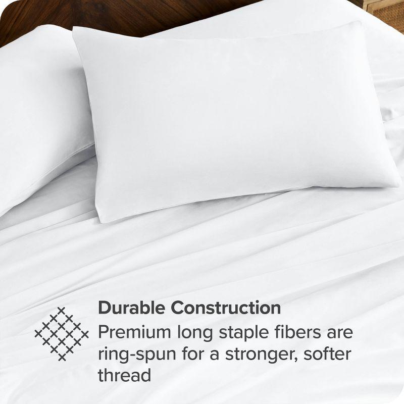 300 Thread Count Organic Cotton Percale Bed Sheet Set by Bare Home