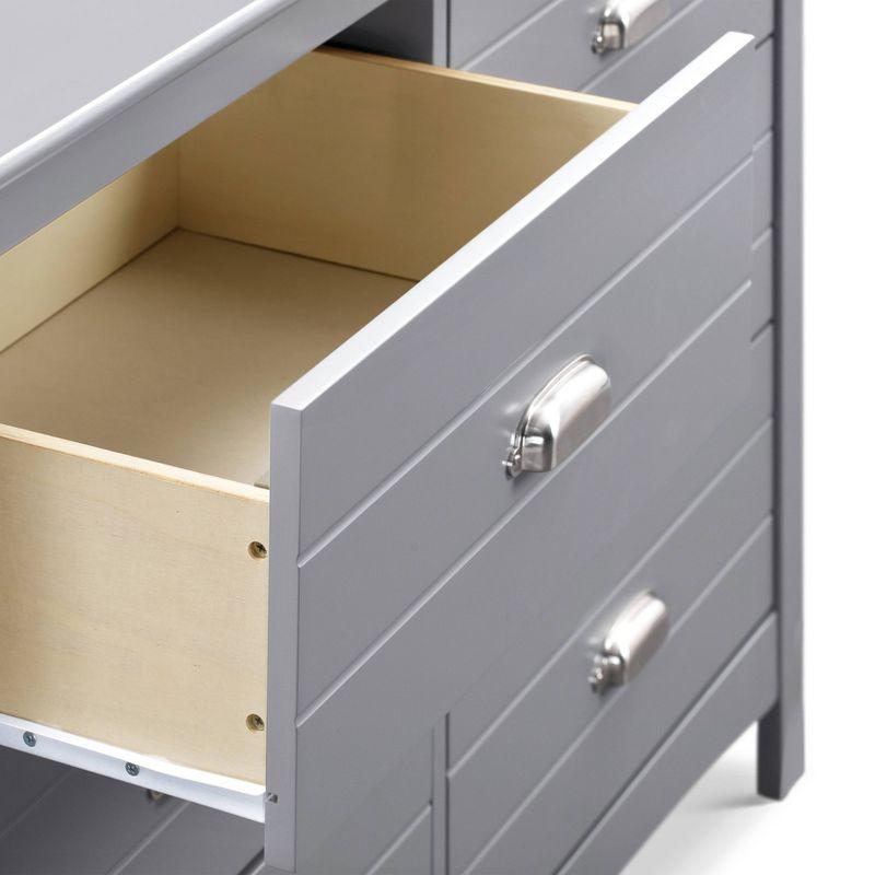 Gray Farmhouse 6-Drawer Double Dresser