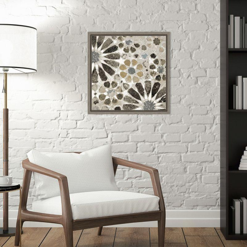 Amanti Art Alhambra Tile II Neutral by Sue Schlabach Framed Canvas Wall Art