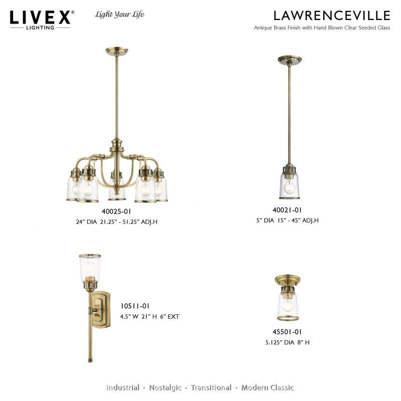 Livex Lighting Lawrenceville 1 - Light Sconce in  Antique Brass