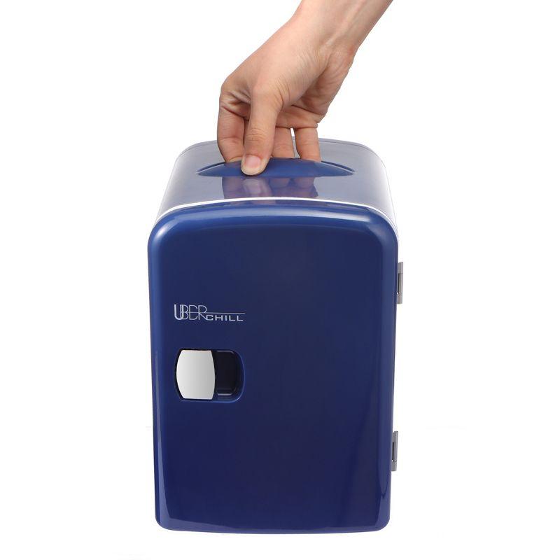 Uber Appliance Personal and Portable Mini Fridge 6-cans - Navy Blue