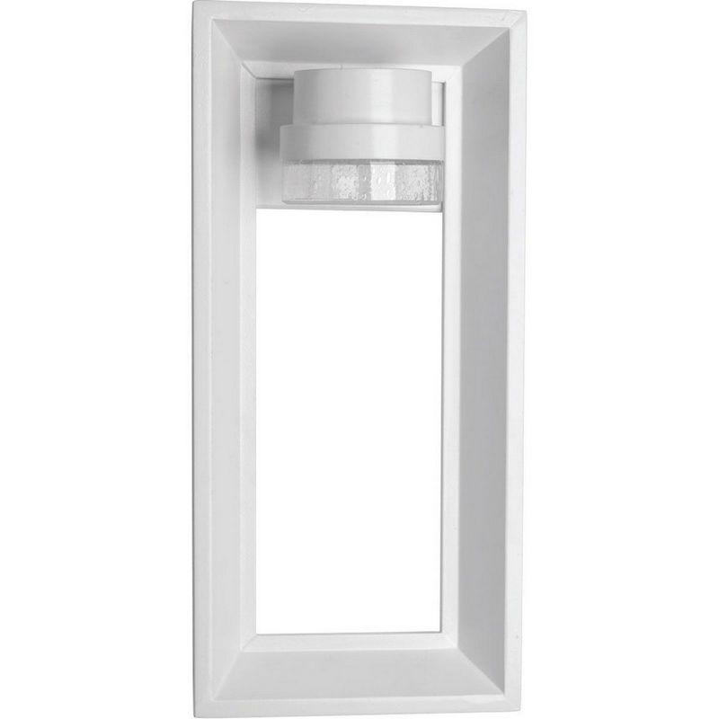 Progress Lighting Z-1010 1-Light Outdoor Wall Sconce, Black Finish, Seeded Glass Shade