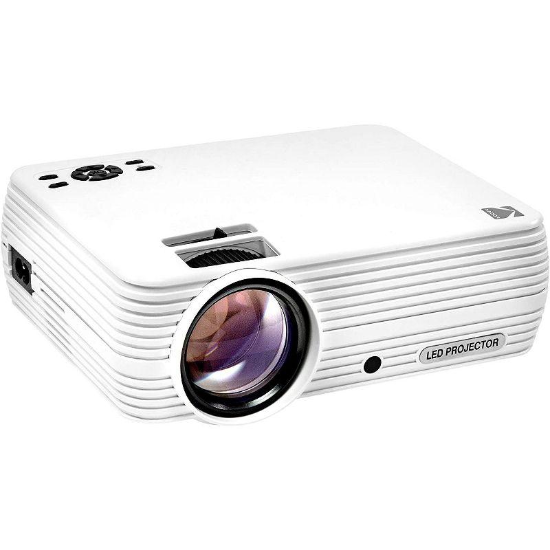 Compact White LED Home Theater Projector with Tripod