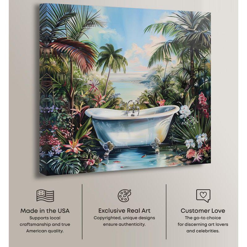 Art Remedy Paradise Bathtub Tropical Bathroom Wall Art by Art Remedy