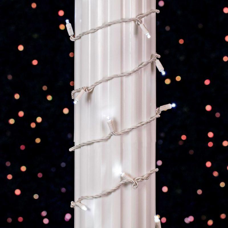 Novelty Lights 10 Light Pure White LED Christmas Craft Mini Light Set (White Wire, 5 Feet)