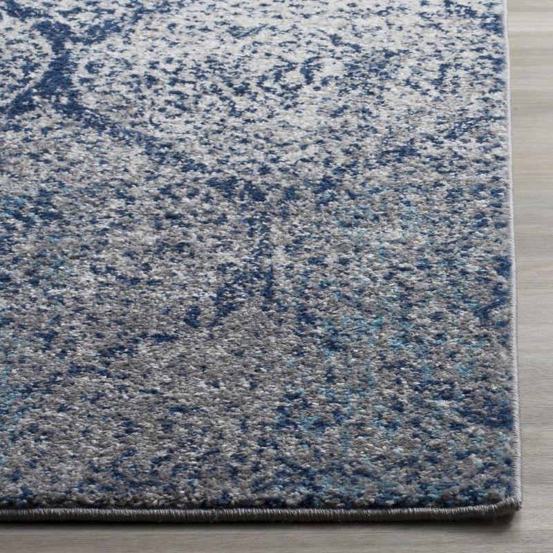 Madison MAD604 Power Loomed Indoor Runner Rug - Navy/Silver - 2'3"x14' - Safavieh