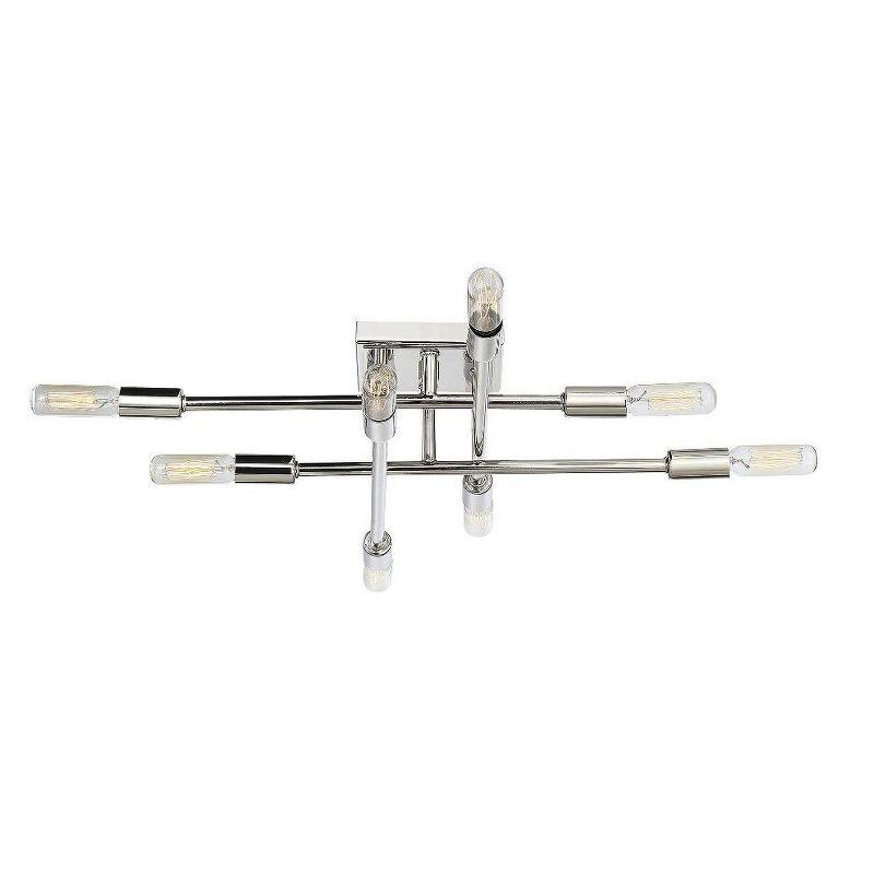 Lyrique Polished Nickel 8-Light Semi-Flush Ceiling Mount